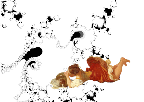 La chute inattendue de Perrette et du pot-au-lait dans un espace fractal de Mandelbrot 